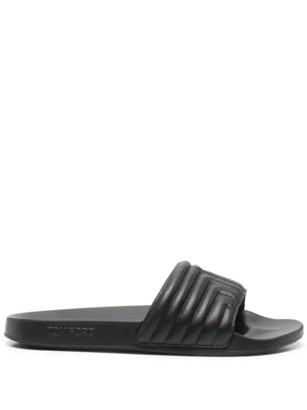 browns TOM FORD leather slides | Browns Flip-Flops & Slides
