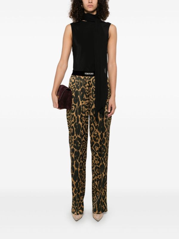 Browns TOM FORD Leopard-Print Straight Trousers | Browns Straight-Leg Pants