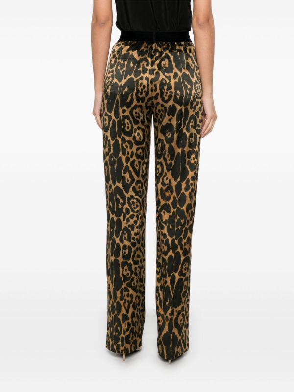 Browns TOM FORD Leopard-Print Straight Trousers | Browns Straight-Leg Pants