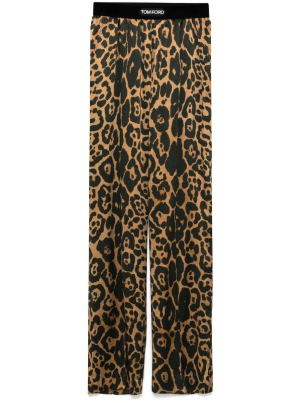browns TOM FORD Leopard-Print Straight Trousers | Browns Straight-Leg Pants