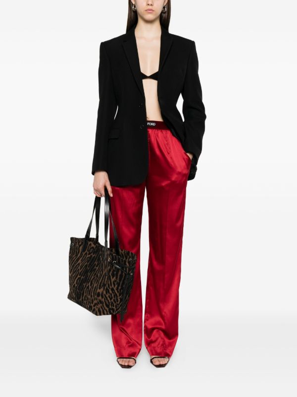 Browns TOM FORD Logo-patch Trousers | Browns Straight-Leg Pants