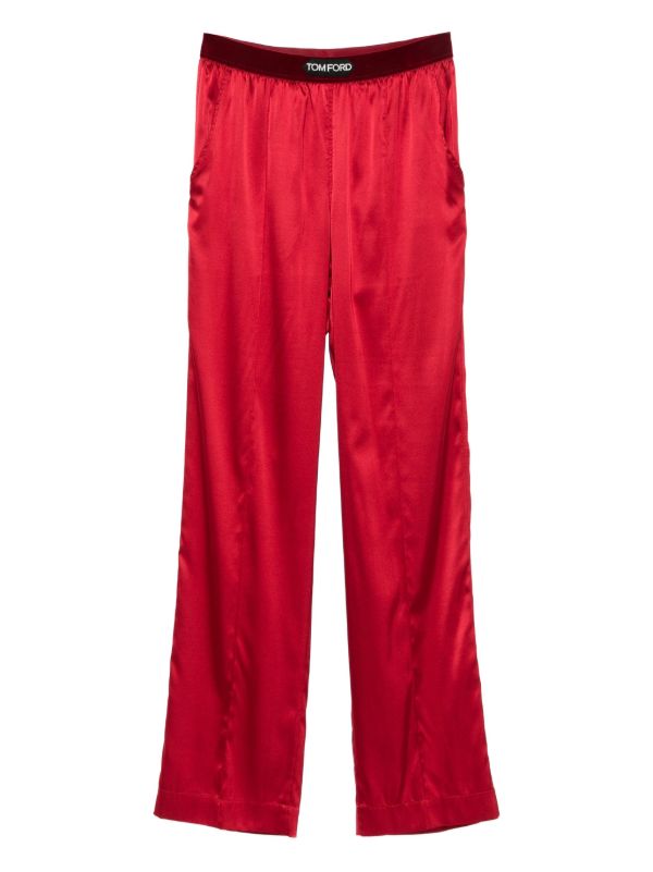 browns TOM FORD logo-patch trousers | Browns Straight-Leg Pants