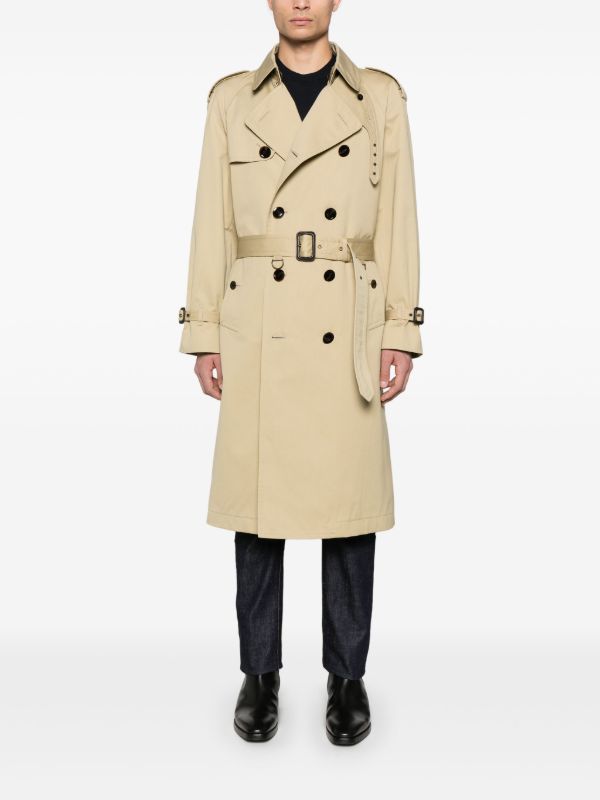 Browns TOM FORD Neutral Double-Breasted Trench Coat | Browns Double Breasted Coats
