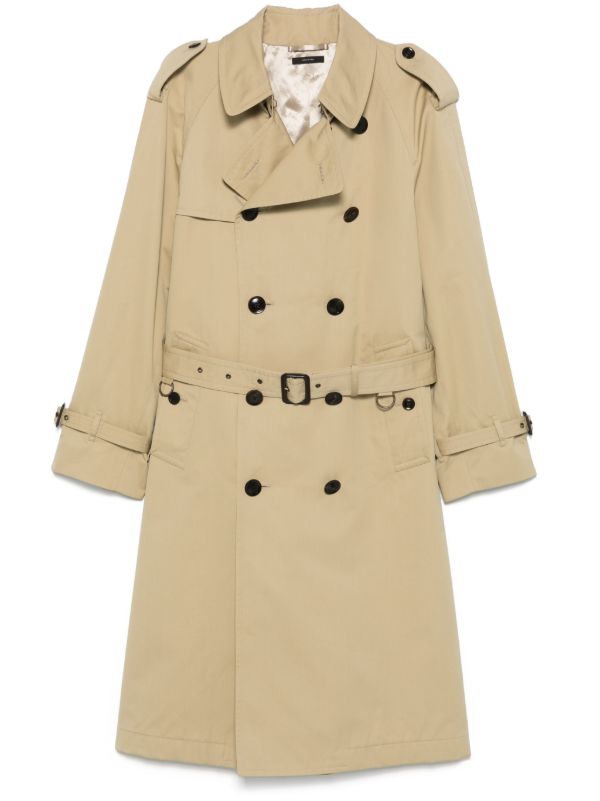 browns TOM FORD Neutral Double-Breasted Trench Coat | Browns Double Breasted Coats