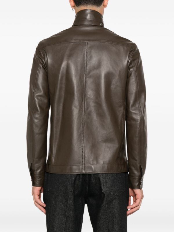 Browns TOM FORD Oversized Leather Jacket | Browns Leather Jackets