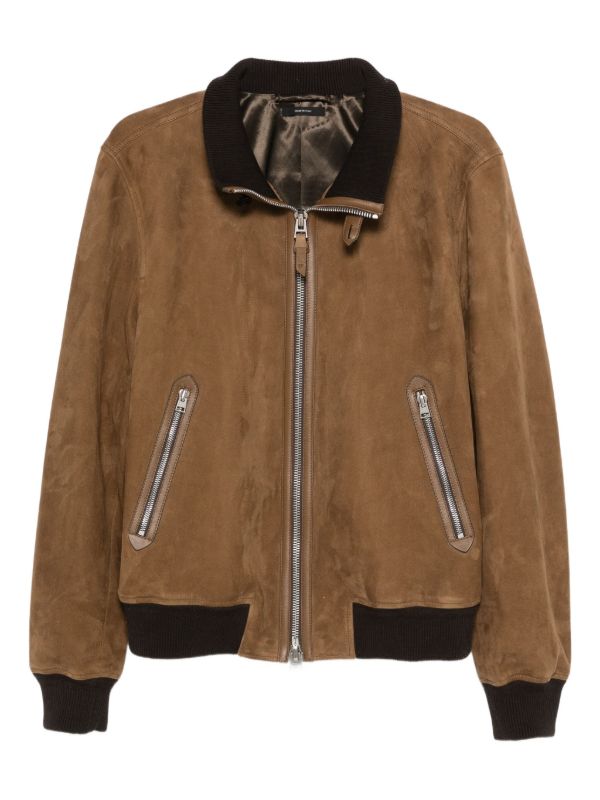 browns TOM FORD suede bomber jacket | Browns Leather Jackets