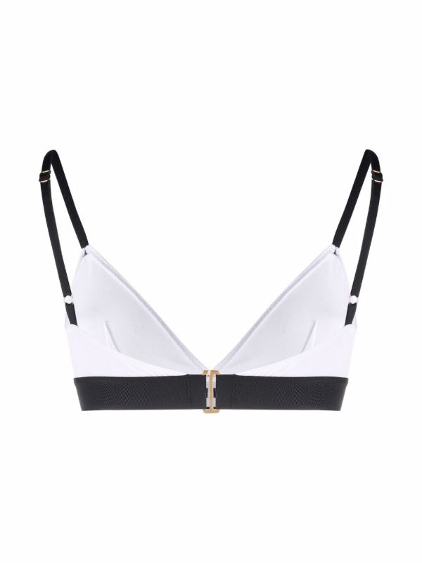 Browns TOM FORD White And Black Logo Band Bra | Browns Bras