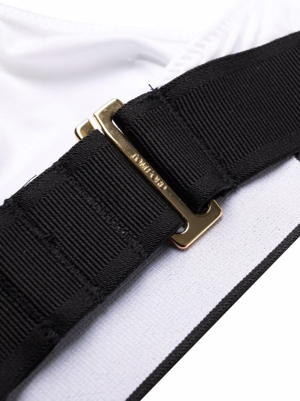 Browns TOM FORD White And Black Logo Band Bra | Browns Bras