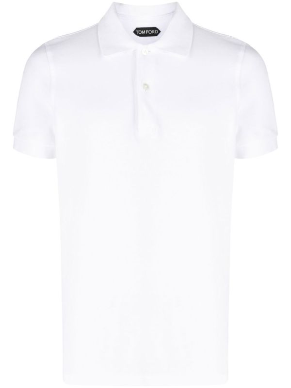 browns TOM FORD White Cotton Polo Shirt | Browns Polo Shirts
