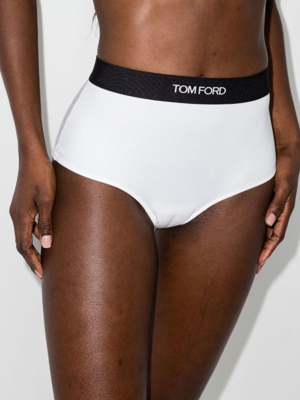 Browns TOM FORD White High-waisted Logo Band Briefs | Browns Panties