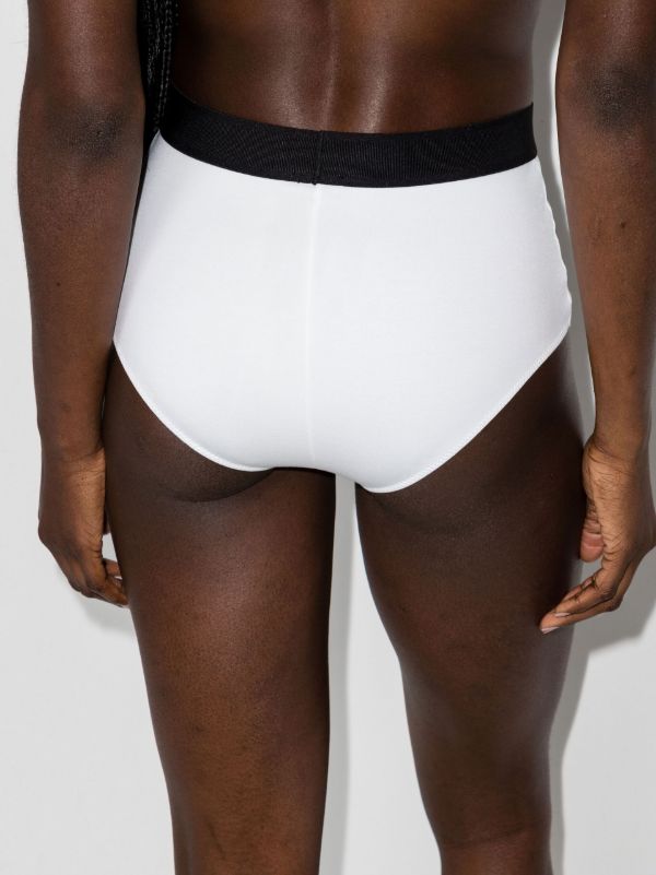 Browns TOM FORD White High-waisted Logo Band Briefs | Browns Panties
