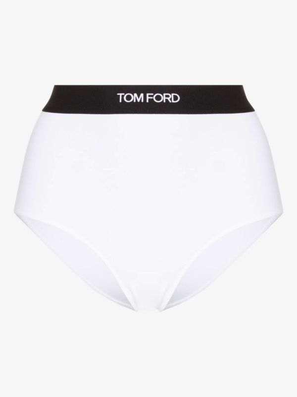 browns TOM FORD white high-waisted logo band briefs | Browns Panties