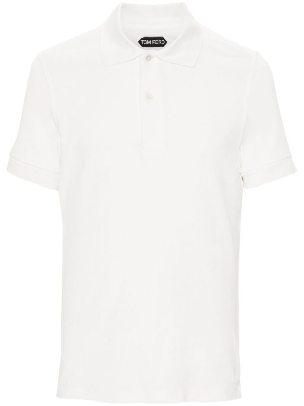 browns TOM FORD White Short-Sleeve Polo Shirt | Browns Polo Shirts