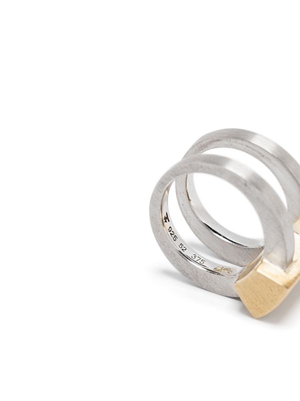 Browns Tom Wood 9K Yellow Gold And Recycled Silver Ring | Browns Rings