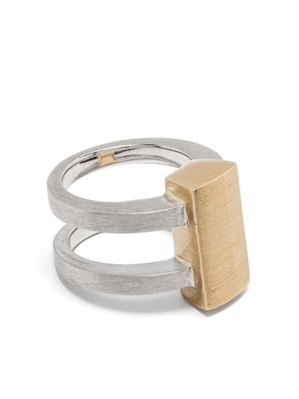 browns Tom Wood 9K Yellow Gold And Recycled Silver Ring | Browns Rings