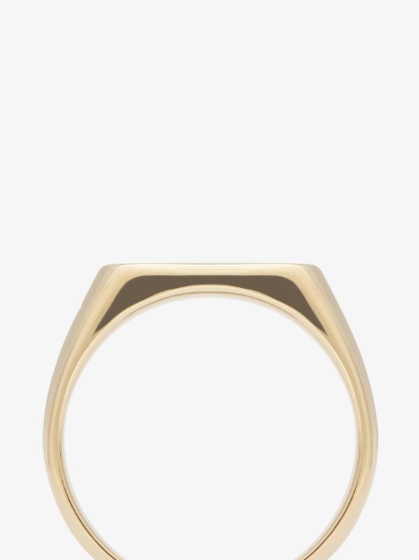 Browns Tom Wood 9K Yellow Gold Knut Signet Ring | Browns Rings