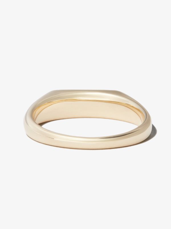 Browns Tom Wood 9K Yellow Gold Knut Signet Ring | Browns Rings
