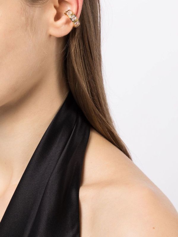 Browns Tom Wood 9kt Yellow Gold Cushion Zirconia Ear Cuff | Browns Earrings