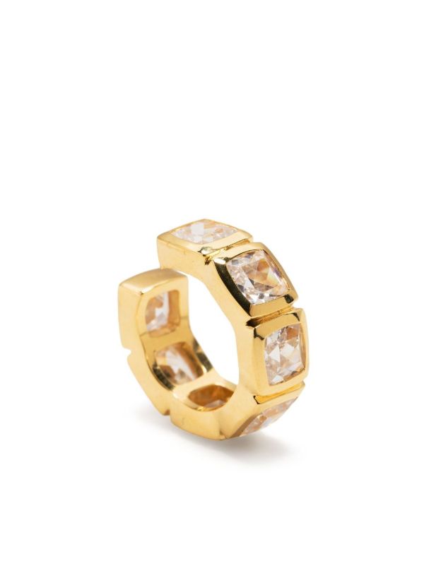 Browns Tom Wood 9kt Yellow Gold Cushion Zirconia Ear Cuff | Browns Earrings