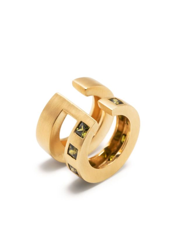 Browns Tom Wood Arch Zirconia Double Cuff Earrings | Browns Earrings