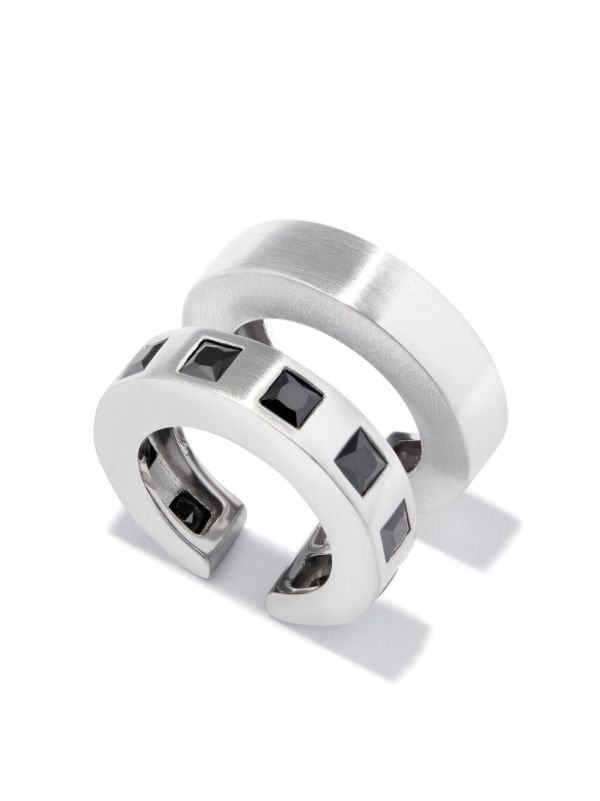 Browns Tom Wood Arch Zirconia Double Cuff Earrings | Browns Rings