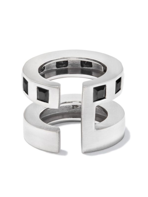 Browns Tom Wood Arch Zirconia Double Cuff Earrings | Browns Rings