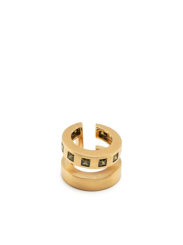 browns Tom Wood Arch Zirconia Double cuff earrings | Browns Earrings