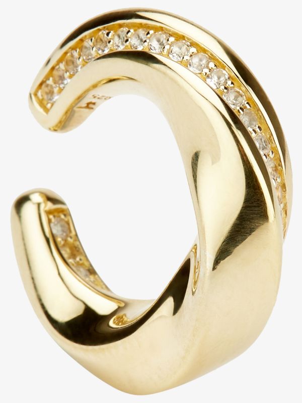 Browns Tom Wood Gold-plated Infinity Crystal Ear Cuff | Browns Earrings