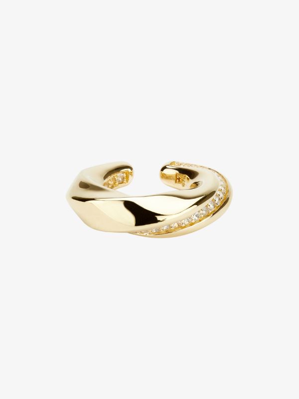 browns Tom Wood gold-plated Infinity crystal ear cuff | Browns Earrings