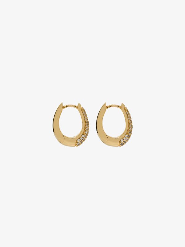 Browns Tom Wood Gold-plated Liz Crystal Hoop Earrings | Browns Earrings