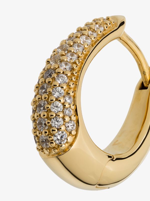 Browns Tom Wood Gold-plated Liz Crystal Hoop Earrings | Browns Earrings