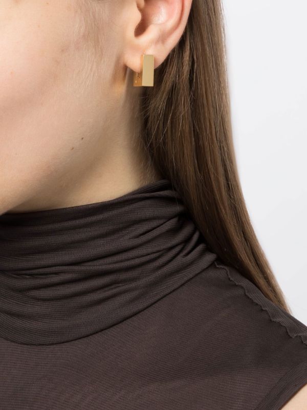 Browns Tom Wood Gold-plated Square Hoops Small Hoop Earrings | Browns Earrings