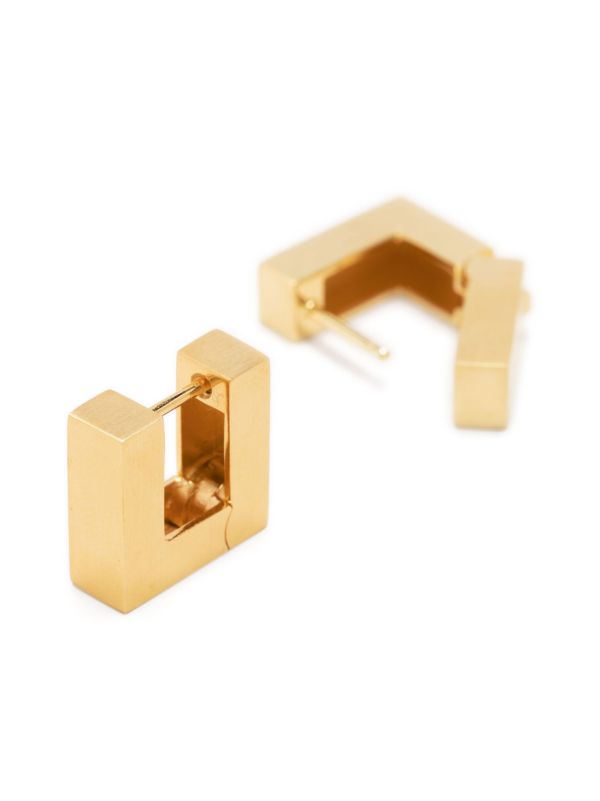 Browns Tom Wood Gold-plated Square Hoops Small Hoop Earrings | Browns Earrings
