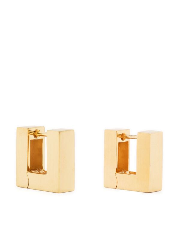 browns Tom Wood gold-plated Square Hoops Small hoop earrings | Browns Earrings