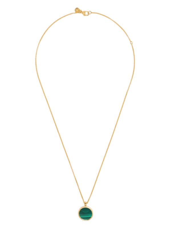 Browns Tom Wood Gold-Tone Round Pendant Malachite Necklace | Browns Necklaces
