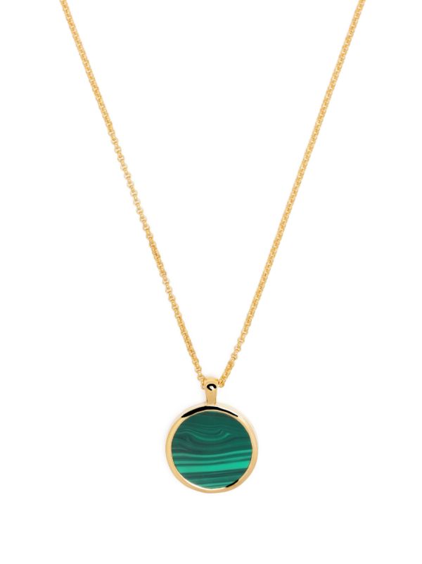 browns Tom Wood Gold-Tone Round Pendant Malachite Necklace | Browns Necklaces