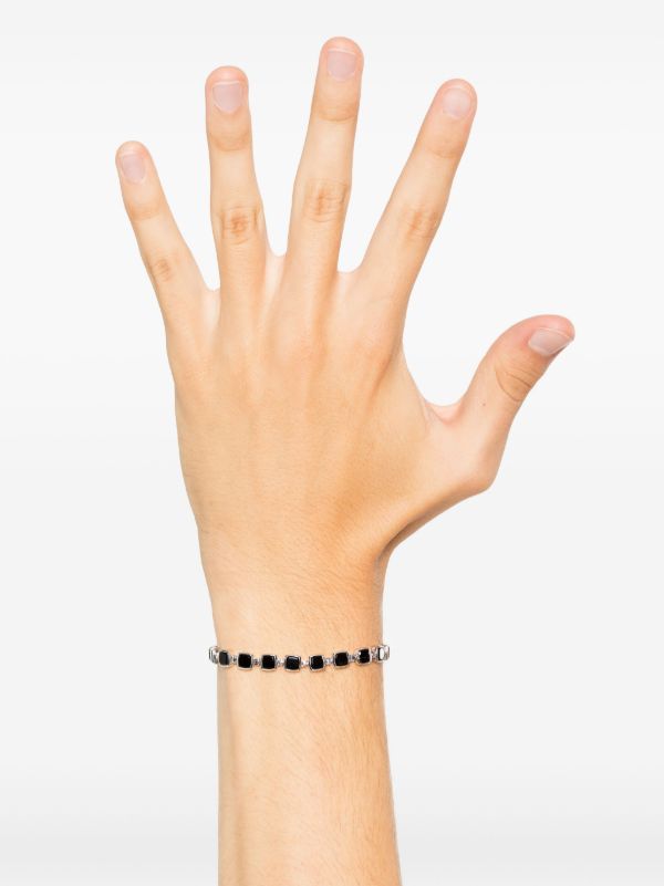 Browns Tom Wood Recycled Silver Onyx Bracelet | Browns Bracelets