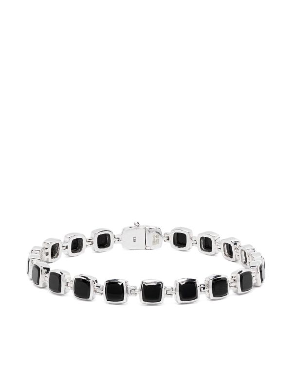 browns Tom Wood Recycled Silver Onyx Bracelet | Browns Bracelets