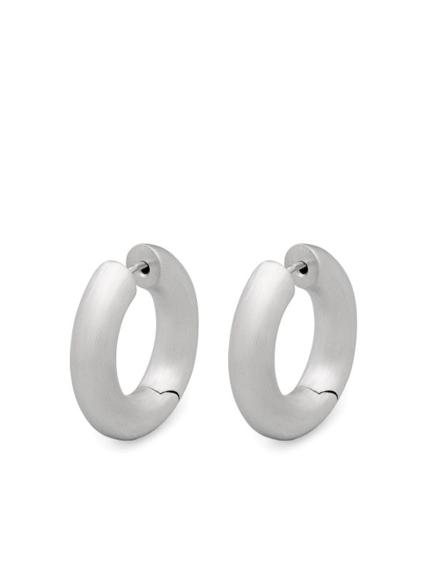 browns Tom Wood Satin Chunky Hoop Earrings | Browns Earrings