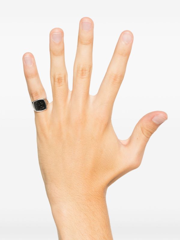 Browns Tom Wood Sterling Silver Athena Onyx Ring | Browns Rings