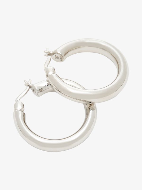 Browns Tom Wood Sterling Silver Classic Medium Hoop Earrings | Browns Earrings