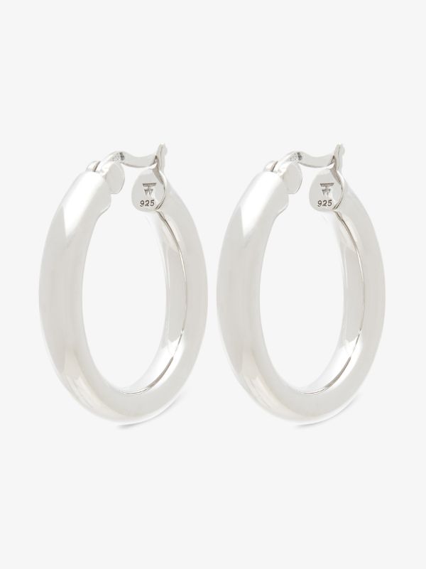 browns Tom Wood Sterling Silver Classic Medium Hoop Earrings | Browns Earrings