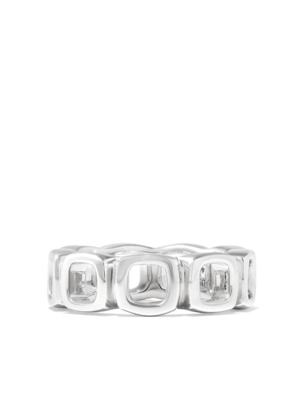 Browns Tom Wood Sterling Silver Cushion Band Open Ring | Browns Rings