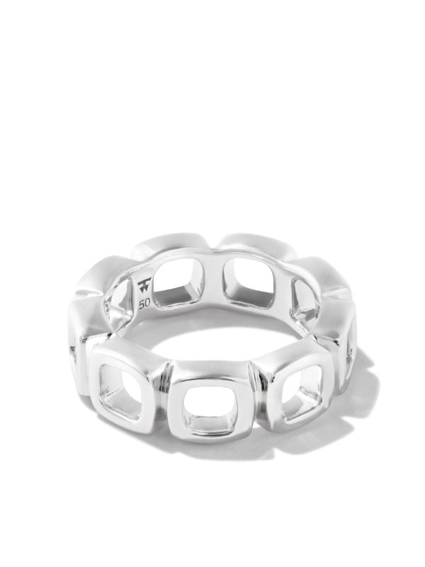 browns Tom Wood Sterling Silver Cushion Band Open Ring | Browns Rings