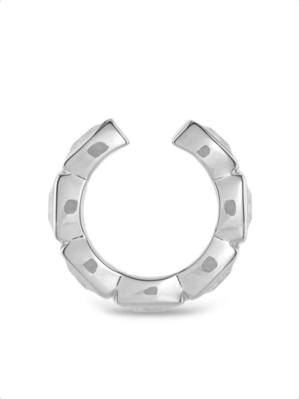 Browns Tom Wood Sterling Silver Cushion Crystal-embellished Ear Cuff | Browns Earrings