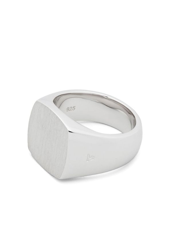 Browns Tom Wood Sterling Silver Cushion Satin Ring | Browns Rings