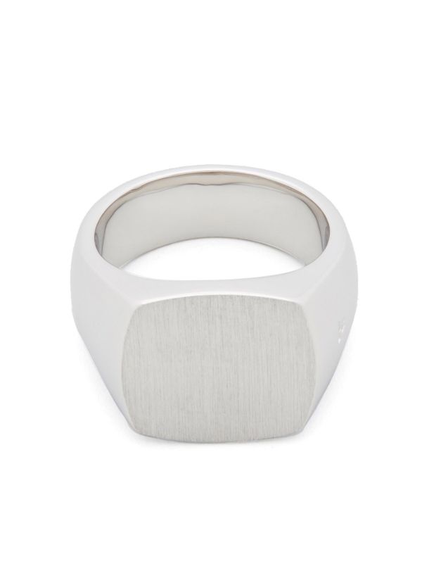 browns Tom Wood Sterling Silver Cushion Satin Ring | Browns Rings