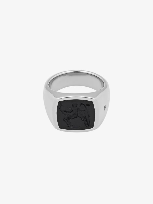 browns Tom Wood sterling silver Eros Onyx ring | Browns Rings