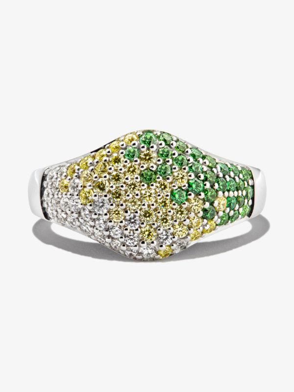 Browns Tom Wood Sterling Silver Mini Crystal Cocktail Ring | Browns Rings