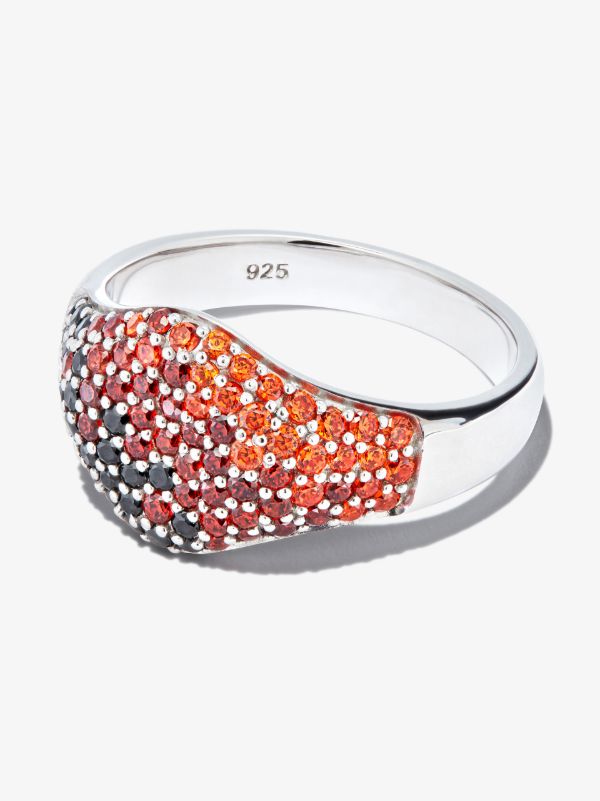 browns Tom Wood sterling silver mini crystal cocktail ring | Browns Rings